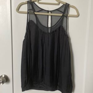 Club Monaco silk pleated top